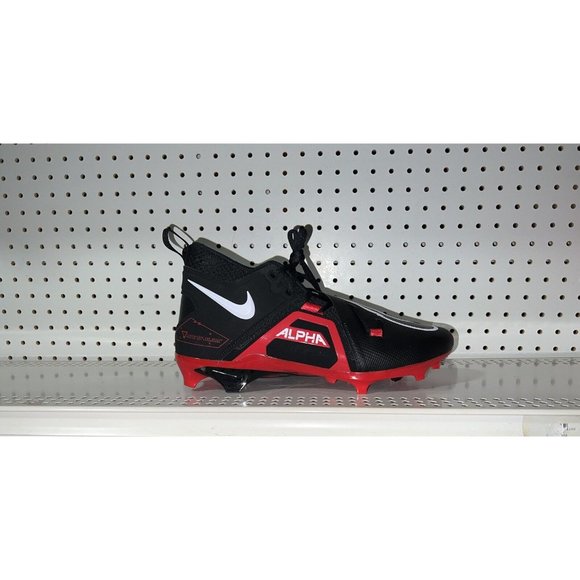 Nike Alpha Menace Pro 3 Mens Football Cleats Size 10 Black Red CT6649-004 - Picture 1 of 8